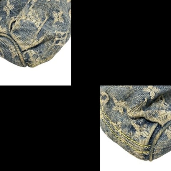 Authentic Louis Vuitton Denim Mini Pleaty Vintage Pouch Pochette Bag Monogram LV - Picture 6 of 11